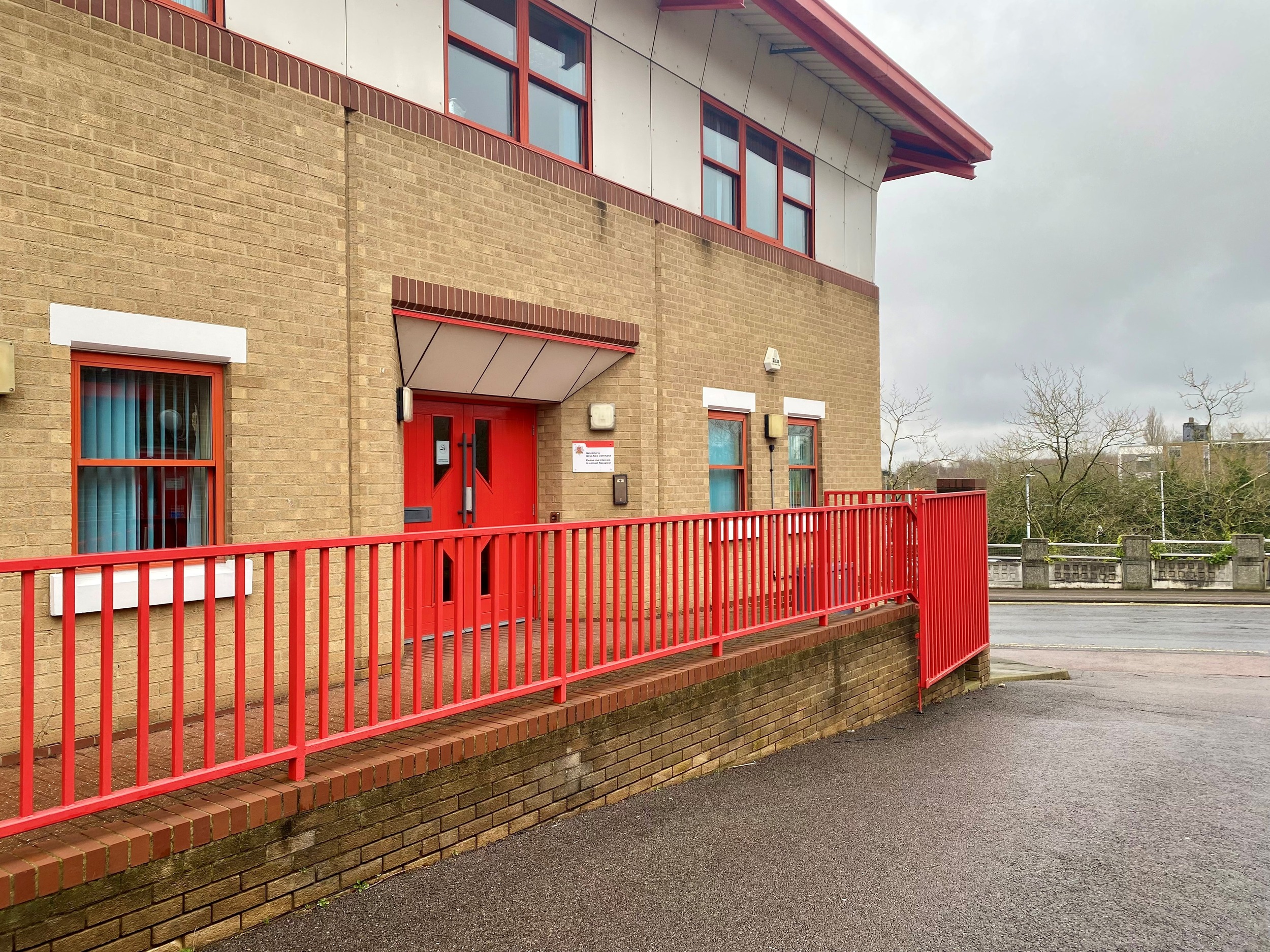 The entrance of the Advice Centre.