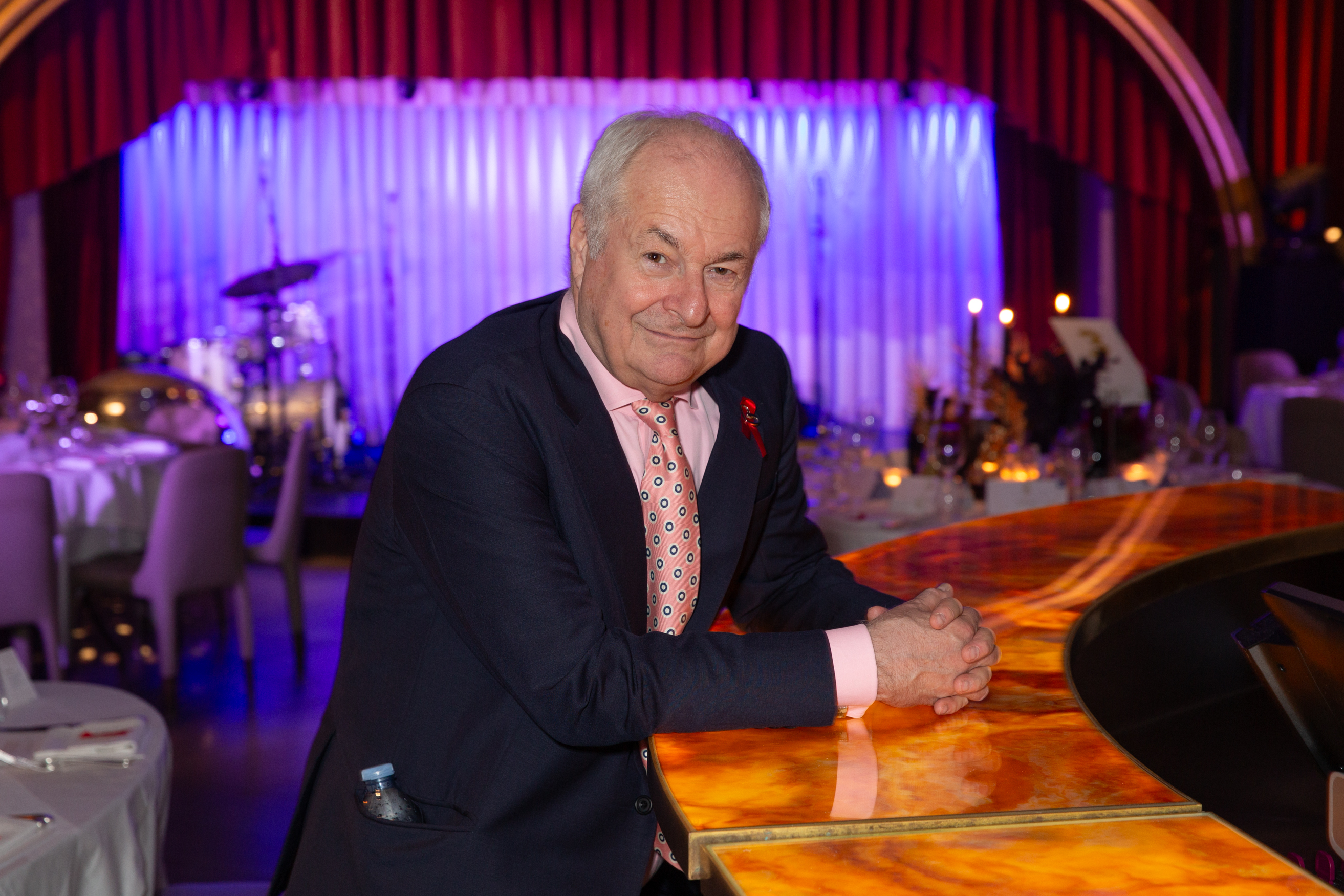 Paul Gambaccini at the bar at An Evening of Radio Magic - photo by Piers Allardyce 