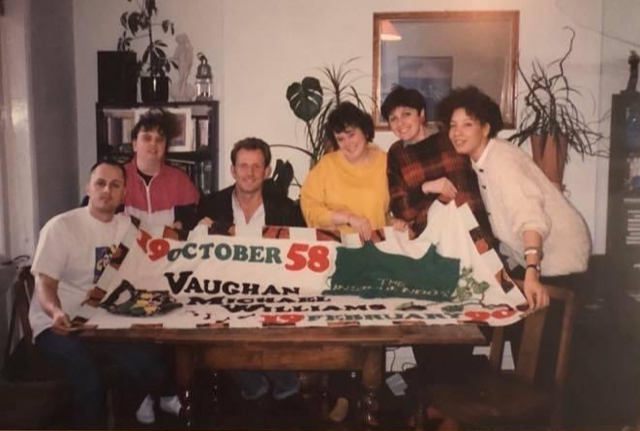 Friends of Vaughan Michael Williams with their UK AIDS Memorial Quilt panel