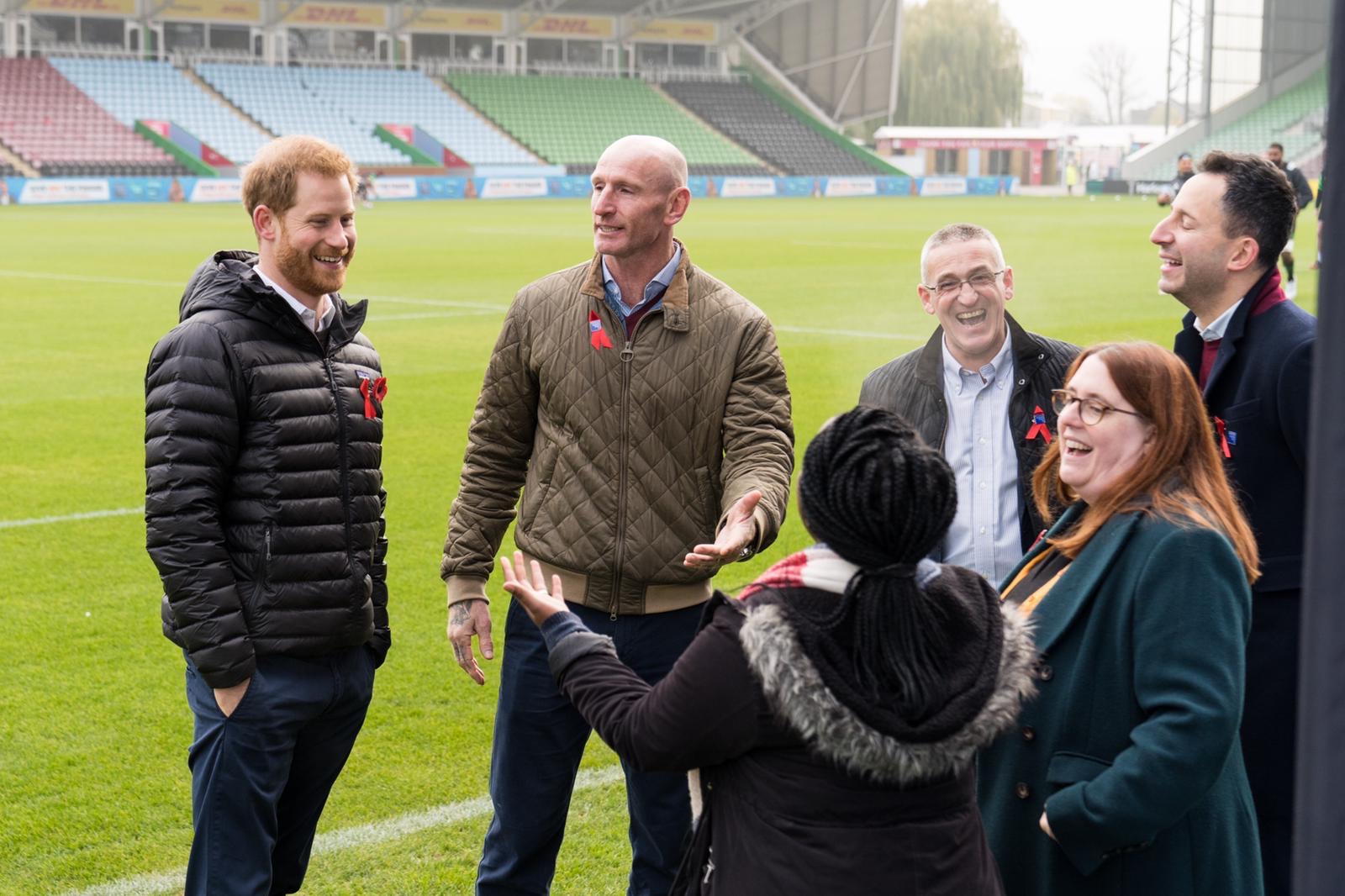 Duke of Sussex, Gareth Thomas, Ian Green at Twickenham