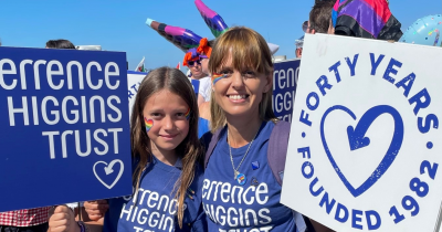 Emma and daughter at Brighton Pride 2022